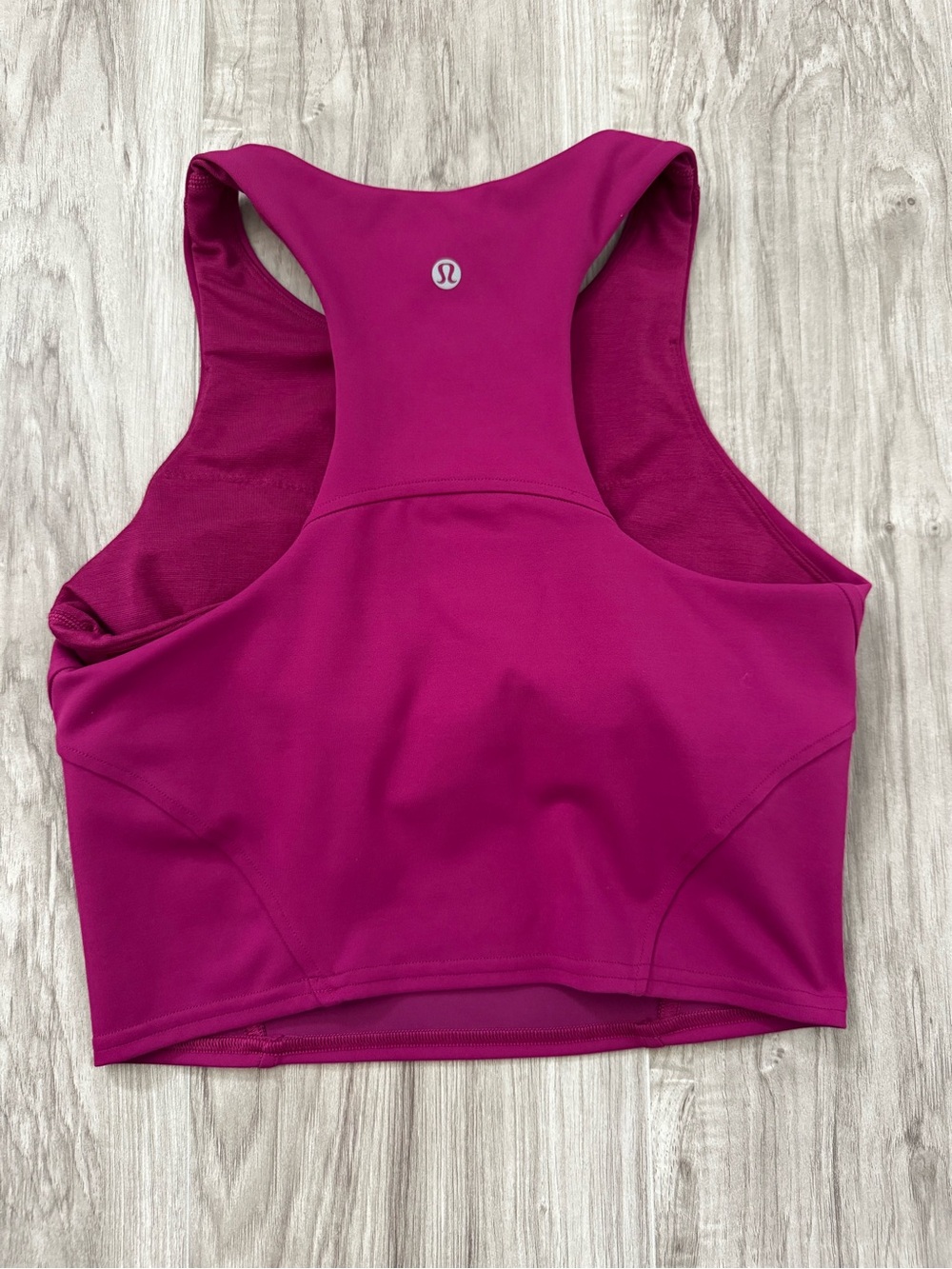 Lululemon Wunder Train Racerback Tank Top Built-In Bra Magenta Purple Size 6 - Picture 3 of 5